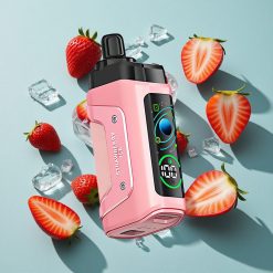 ストロベリーアイス Razz Bar 45000パフ 1.0オームメッシュコイル Japan vape wholesale