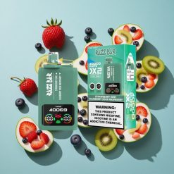 ストロベリーキウイ＆ブルーベリーサワーラズベリー Razz Bar 40000 Puffs パワースクリーンディスプレイ Japan vape wholesale