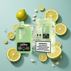 レモンライム＆ラッシュアイス Razz Bar 40000回 パフ 1.0Ohm 2メッシュコイル Japan vape wholesale