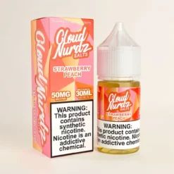 プレミアム Cloud Nurdz Salts ストロベリーピーチ 合成ニコチン 30ml Eリキッド