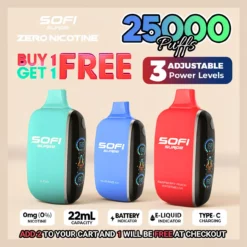 Sofi Surge ゼロニコチンベイプ 25000パフ 1+1