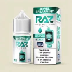 Pod Juice × RAZ Salt ジュエルスペアミント タバコフリーニコチンE-リキッド 30ml